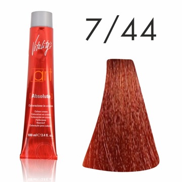Farba do włosów VITALITY'S ART ABSOLUTE 7/44 100ml głęboki miedziany blond