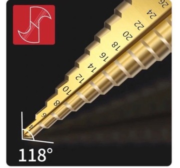 СТУПЕНЧАТОЕ КОНУСНОЕ СВЕРЛО HS TYTAN 4–32 мм СВЕРЛА