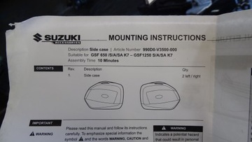 Suzuki Bandit GSF 650 1250 Топкейс Боковые кофры Комплект центральной рамы