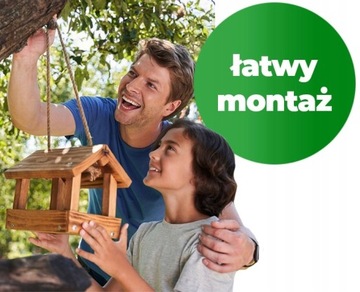 ДЕРЕВЯННАЯ КОРМУШКА ДЛЯ ПТИЦ БОЛЬШАЯ XXL подвесная и для окна, балкона