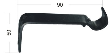 Karnisz PRO metal fi16 pojedyńczy 350cm bez kółek do pokoju altany na taras