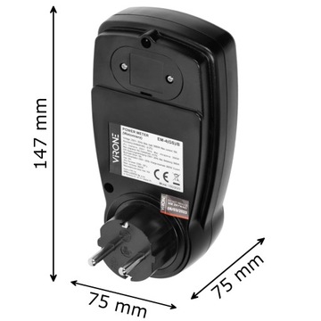 Ваттметр Измеритель потребления энергии электроэнергии SCHUKO