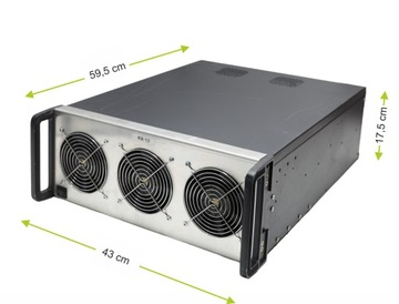 Майнер криптовалюты с 9 видеокартами BOX