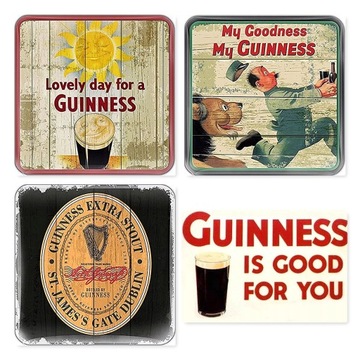 GUINNESS EXTRA STOUT magnes epoxy 7.5x7.5cm 3 szt