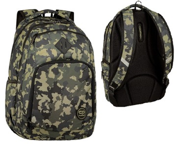 Plecak młodzieżowy Coolpack moro dla chłopca +plan