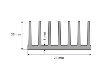 Radiator A5723/7cm 2,4K/W