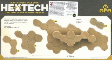 Battletech Battlefield in A Box HexTech HEXT13 Atlean Steppes 2 / холмы