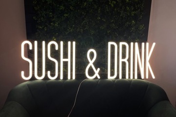 Светодиодная надпись тонкий логотип в форме вывески ДИЗАЙН