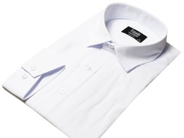 Koszula męska elegancka biała długi rękaw slim fit rozmiar L