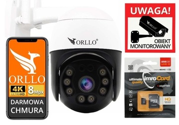 Kamera IP ORLLO Z20 4K 8 MP 5xZOOM BEZPRZEWODOWA ZEWN + KARTA 256GB