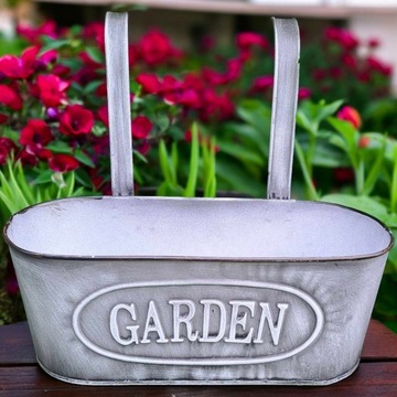 Цветочный горшок, подвесная крышка, металлический балконный ящик для цветов и трав.