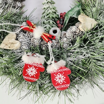 Wianek bożonarodzeniowy świąteczny SZYSZKI sztuczna choinka