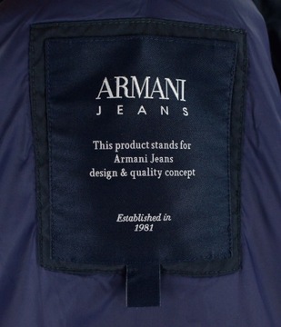 Armani Jeans Męska Kurtka Przejściowa Water Repellent Granatowa XL