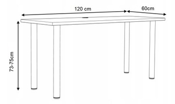 Базовый белый игровой стол с черной кромкой