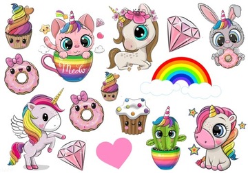 ТАТУ ДЕТСКИЕ ЕДИНОРОГЫ ВРЕМЕННЫЕ МОЮЩИЕСЯ