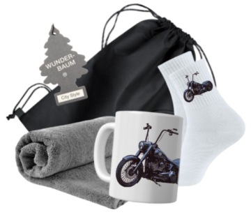 Dárek hrnek sáček vychytávky pro řidiče Motocykl Harley den otce tatínka