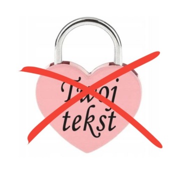 Замок «Любовь» для моста ГРАВИРОВКА ПРИНТ СЕРДЦЕ для пар ГРАВИРОВКА