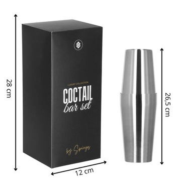 ZESTAW BARMAŃSKI 14el DO KOKTAJLI DRINKÓW MIARKA SHAKER 750ml PROFESJONALNY