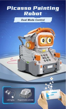 CADA BLOCKS ТВОРЧЕСКИЙ РОБОТ PICCASBOT ДЛЯ ПРОГРАММИРОВАНИЯ 461 ЭЛ. КОНТРОЛИРУЕМЫЙ