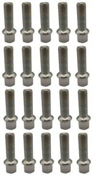 Šrouby 14x1,5x40 Pozink Stříbrný Vw Passat Golf Polo Seat Mercedes Audi 20x