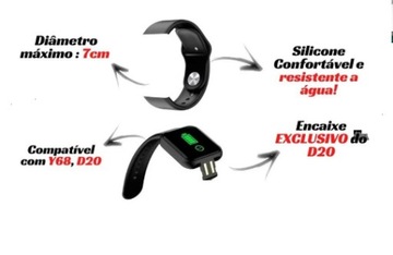 Pasek silikonowy do zegarka smartwatch Y68/D20/D28