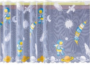 Firana dziecięca KOSMOS rakieta gwiazdy 300x150