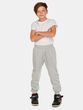 СПОРТИВНЫЕ БРЮКИ ДЛЯ МАЛЬЧИКОВ, ХЛОПОК, серые 122-128