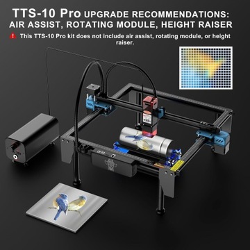 Новый лазерный гравировальный станок Twotrees TTS-10 Pro 80 Вт, режущий плоттер + ролик