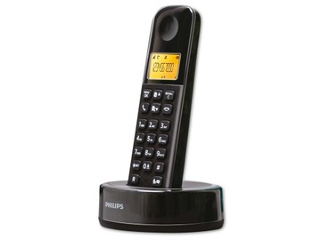 Беспроводной домашний телефон Philips D1651B/01, черный