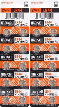 20x BATERIA ALKALICZNA MAXELL L1154 LR44 AG13 G13 GP76A