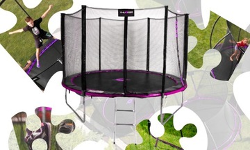 Trampolina ogrodowa 16FT 490CM olbrzymia wytrzymała solidna siatka Thunder