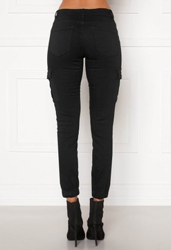 БРЮКИ-КАРГО ЖЕНСКИЕ С КАРМАНАМИ, ЧЕРНЫЕ, МИЛИТАРИ, БОЛЬШОЙ РАЗМЕР