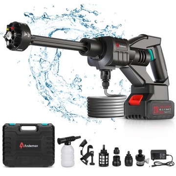 MYJKA CIŚNIENIOWA AKUMULATOROWA MOCNA BEZPRZEWODOWA 6w1 500W 75BAR + TORBA