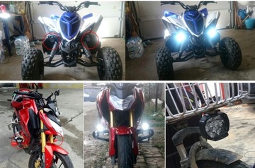 REFLEKTOR HALOGEN LAMPA 9x LED MOTOCYKL MOTOR QUAD