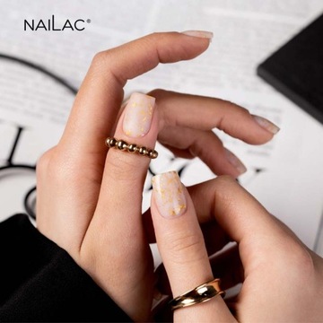 NaiLac Baza kauczukowa do paznokci z folią drobinami Glammy Base 7ml WYBÓR