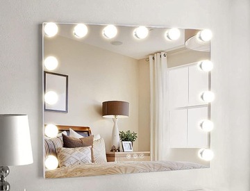 LUSTRO DO MAKIJAŻU HOLLYWOOD 14 LED, 50 x 42cm, 3 TRYBY ŚWIECENIA