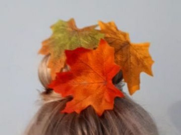 Наряд Миссис Осенний, балык из кленового листа, цвет медовый