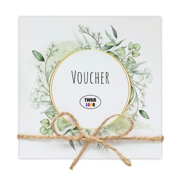 VOUCHER podarunkowy BON UPOMINKOWY kupon dla klientów LOGO