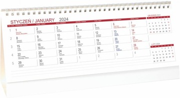 Kalendarz 2024 DO BIURA stojący 3-MIESIĘCZNY