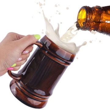 KUFEL DO PIWA 500ml TRADYCYJNY KAMIONKOWY GRUBY