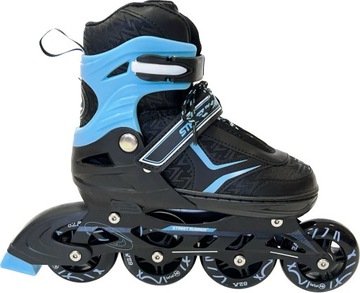Łyżworolki młodzieżowe ABEC7 regulowane rozm 35-38 SPEEDY BLACK/BLUE