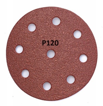 Krążek ścierny papier 125mm 9 otworów FESTO P120 SAIT AR-C