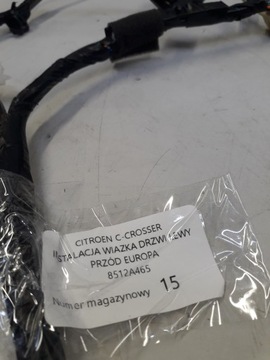 CITROEN C-CROSSER INSTALACE SVAZEK DVEŘE LEVÝ PŘEDNÍ EVROPA 8512A465