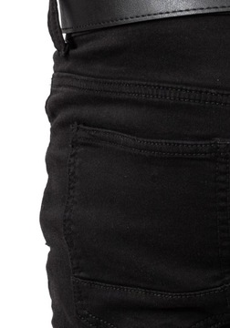 Pánske džínsové nohavice zúžené ČIERNE ZOXER + opasok zdarma veľ.32