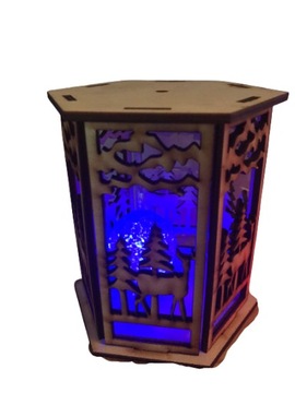 LAMPION DREWNIANY świąteczne ozdoby na choinkę