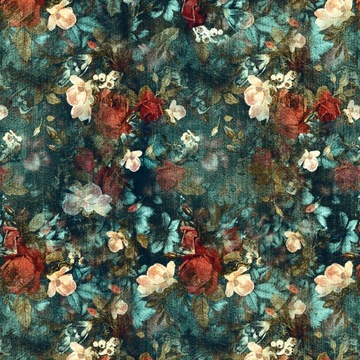 TAPETA W KWIATY VINTAGE RETRO POSTARZANA 5431al