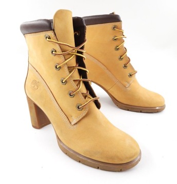 Timberland skórzane miodowe botki 37