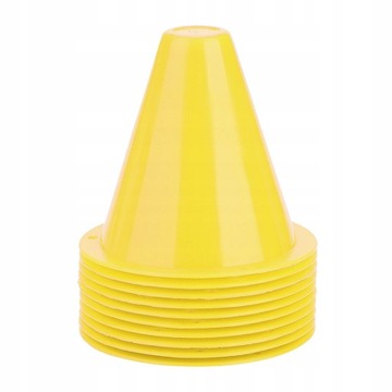 ZESTAW 10 SZT STOŻKI PACHOŁKI SŁUPKI SLALOM 8 CM