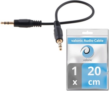Kabel AUX krótki - 20 cm - 3,5 mm - kabel audio do samochodu lub komputera