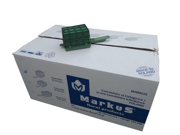 Цветочек БОЛЬШОЙ Влажная флористическая губка кирпично-зеленая пенопластовая 10 шт!